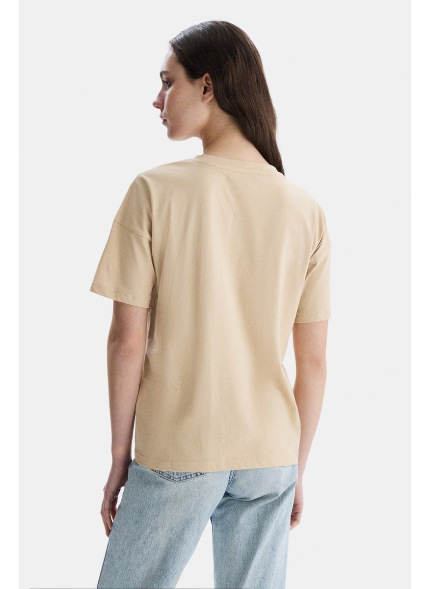 UCLA Avalon Coffee Crew Neck Printed Oversize Women's Tshirt  - Image 4