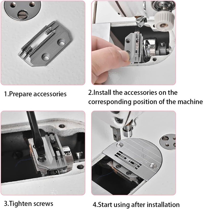 klarako 2PCS E Type Sewing Machine Spare Parts Steel Industrial Sewing Machine, Silver - Image 3