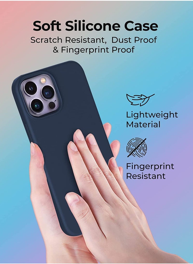 glassology iPhone 14 Pro Max Case with Magsafe with Scratch Resistant Thin and Slim Classic Shockproof Grade Protection (Blue)  - Image 4
