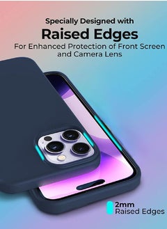 glassology iPhone 14 Pro Max Case with Magsafe with Scratch Resistant Thin and Slim Classic Shockproof Grade Protection (Blue)  - Image 3