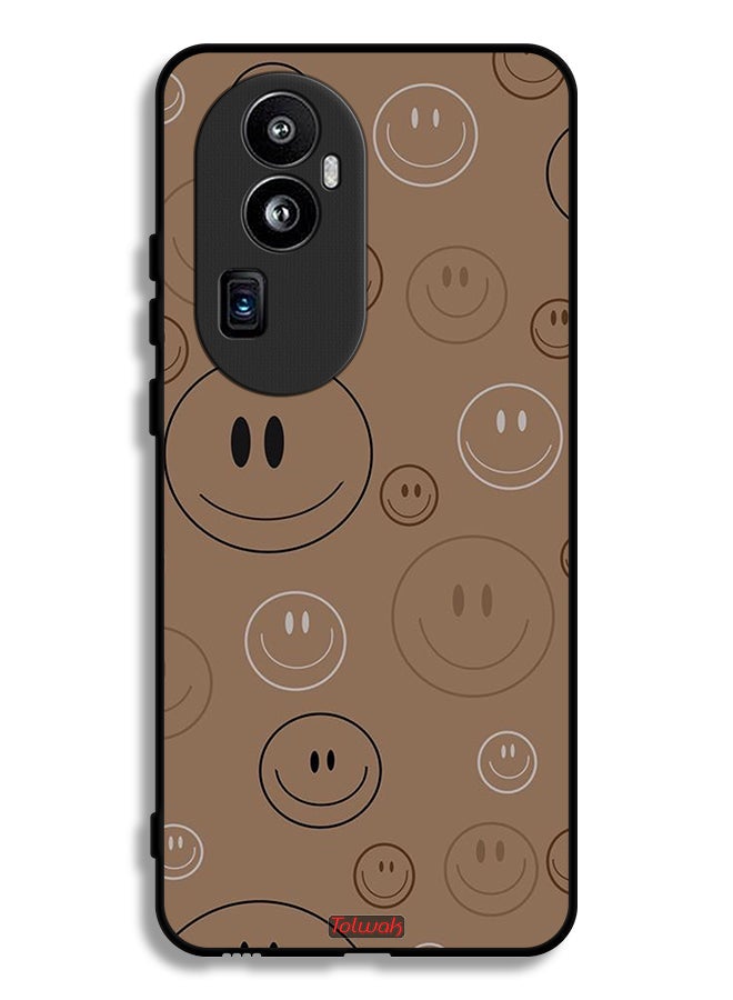 Tolwak Oppo Reno10 Pro Plus Protective Case Cover Smiley Faces Pattern - Image 1