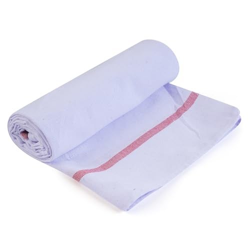 COMFORT WEAVE مناشف حمام كيرالا من قطن كومفورت ويف (ثورثو) عبوة من 4 قطع (30" X 60")، أبيض، 152.4X76.2 سم، 200 TC، 152.4 سنتيمتر - Image 3
