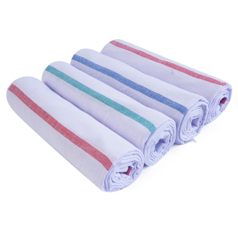 COMFORT WEAVE مناشف حمام كيرالا من قطن كومفورت ويف (ثورثو) عبوة من 4 قطع (30" X 60")، أبيض، 152.4X76.2 سم، 200 TC، 152.4 سنتيمتر - Image 5