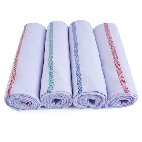 COMFORT WEAVE مناشف حمام كيرالا من قطن كومفورت ويف (ثورثو) عبوة من 4 قطع (30" X 60")، أبيض، 152.4X76.2 سم، 200 TC، 152.4 سنتيمتر - Image 2