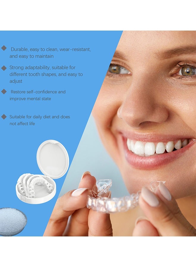 ORALHOE Adjustable Flex Smile Teeth, Temporary Snap-On Smile Veneers, Reusable Cosmetic Tooth Covers, Temporary False Teeth Dentures, Instant Smile Enhancer For Adults, Comfort Fit For Men And Women - Image 2