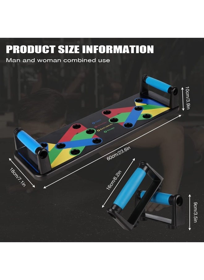 Eleish Push Up Board 9 in 1 Home Workout Equipment Multi-Functional Pushup Bar System Fitness Floor Chest Muscle Exercise Professional Equipment Burn Fat Strength Training Arm  - Image 4
