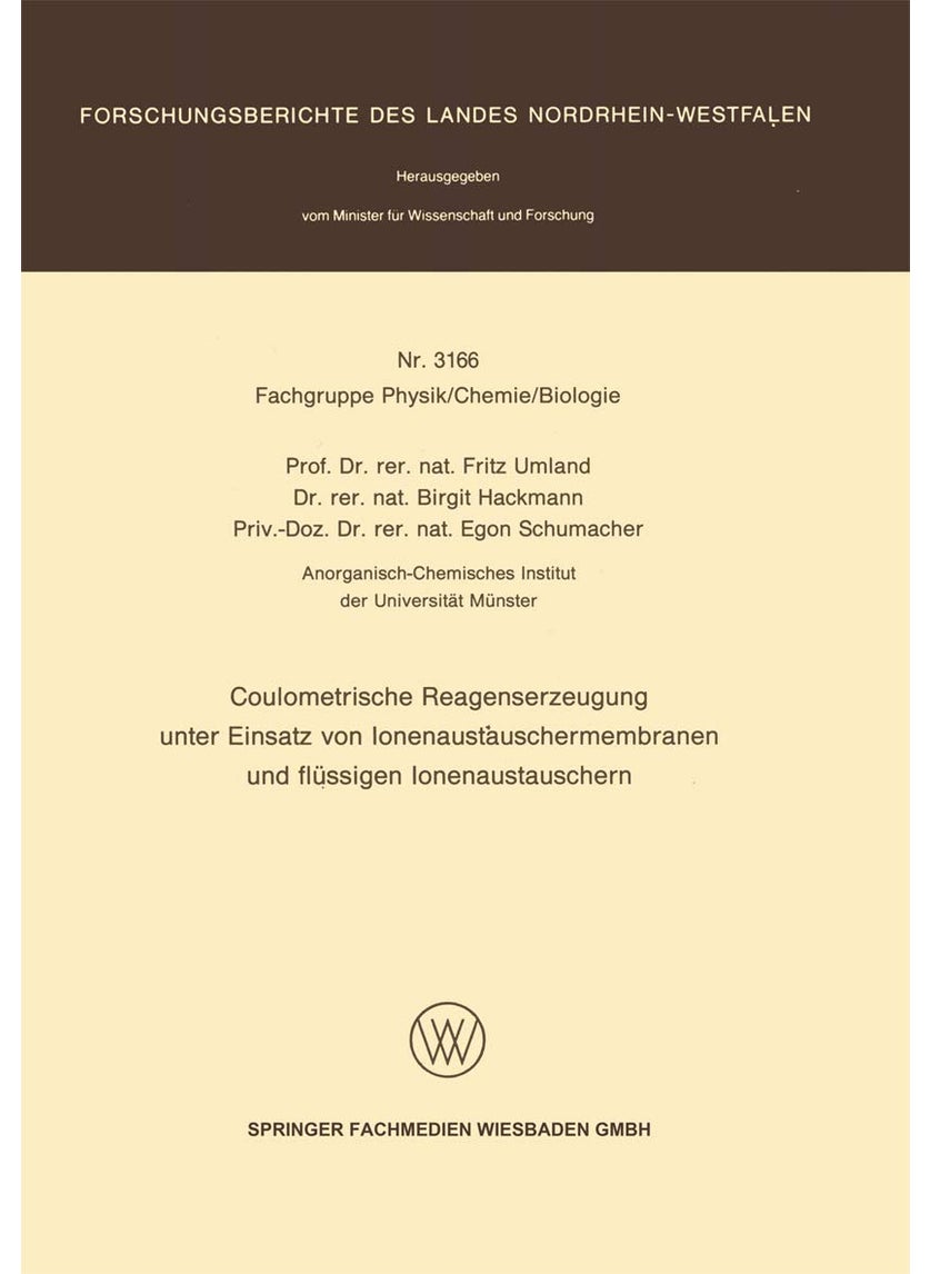 Coulometrische Reagenserzeugung Unter Einsatz Von Ionenaustauschermembranen Und Flussigen Ionenaustauschern 