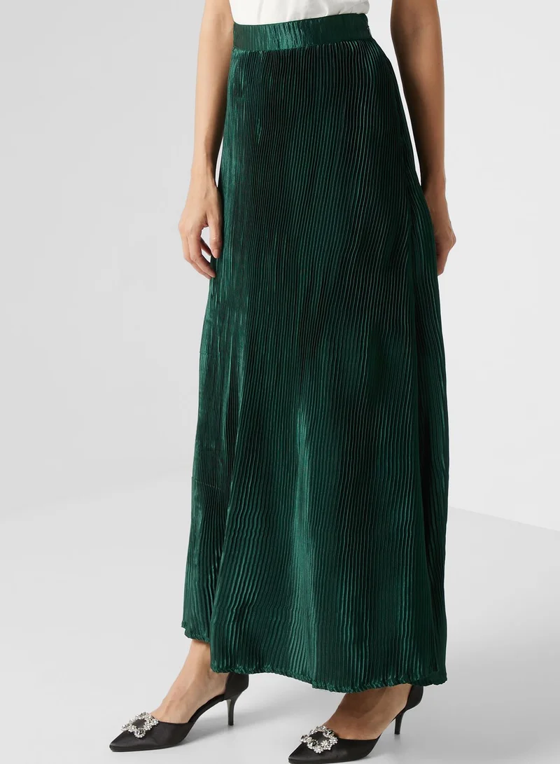 Khizana Pleated Tunic & Skirt Set