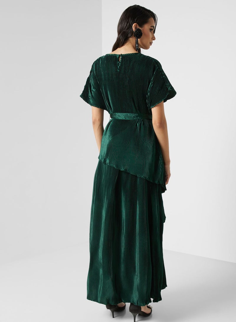 Khizana Pleated Tunic & Skirt Set - Image 2