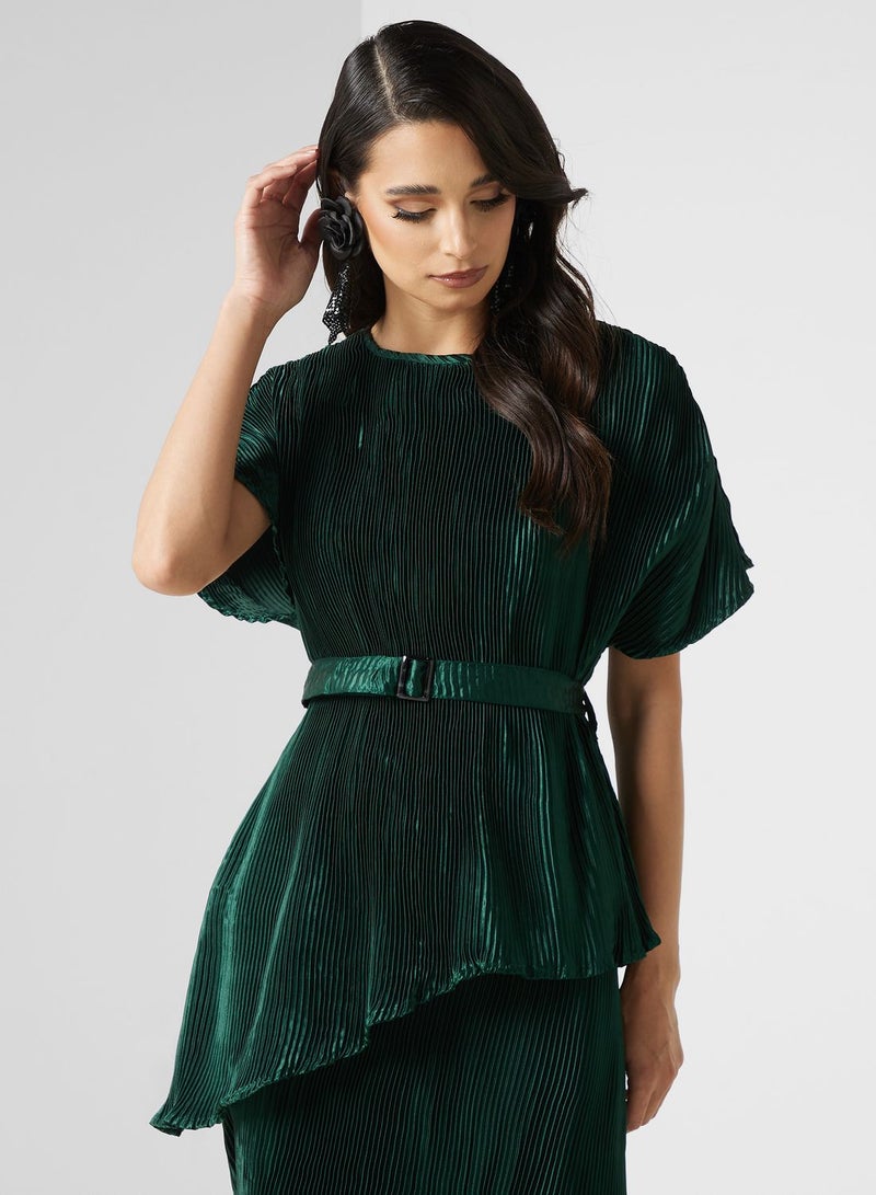 Khizana Pleated Tunic & Skirt Set - Image 3