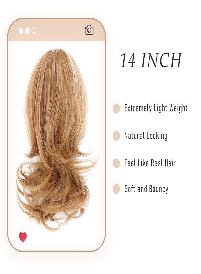 ZAVIDE 14Inches Claw Clip Ponytail Extension Synthetic Hair Extension Ponytail Clip on Ponytail For Women Natural Looking Hairpiece(Black) - Image 3