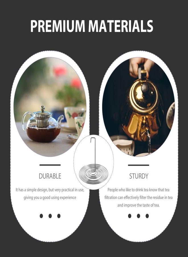 لوكس شايني مجموعة Luxshiny المكونة من 20 قطعة من مصافي إبريق الشاي المصنوعة من الفولاذ المقاوم للصدأ مع خطافات - مصافي شاي قابلة لإعادة الاستخدام لتحضير الشاي السائب، مناسبة للاستخدام المنزلي والمطبخي - Image 3