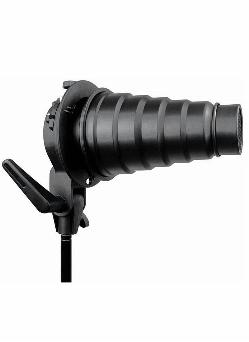 Generic - Snoot, Room Flash Snoot, Metal Conical Snoot with Honeycomb Grid & 5pcs Color Filter Kit, for Bowens Mount Studio Flash Strobe Monolight - Image 1