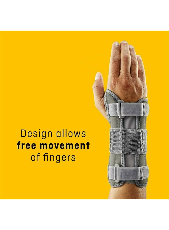 FUTURO Futuro Deluxe Wrist Stabilizer Right Hand S/M size, 1 unit/pack | Grey color | 09090ENT | Helps relieve pain symptoms | Firm support | Wrist support  - Image 4