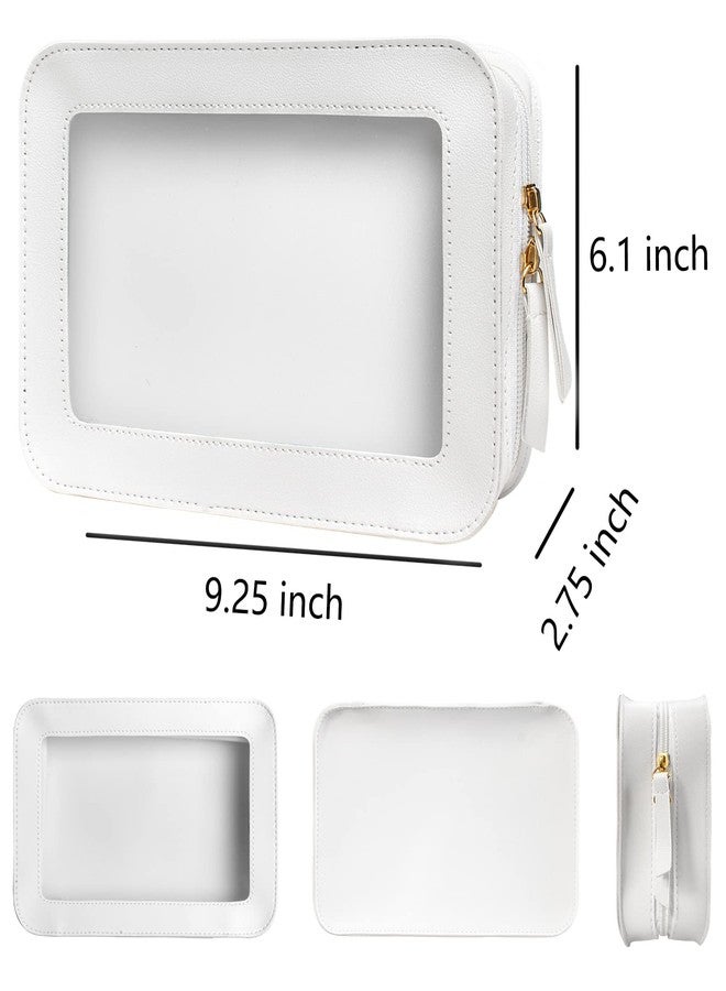 LETGO 2Pack Clear Makeup Bags, TSA Approved Toiletry Bag with Zipper, Clear Makeup Organizer Fit Carry-on Travel Car Accessories Essentials for Women (2Pack-White Set) - Image 3