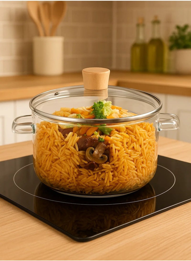 DLC 1.8L Capacity Glass Cooking Pot Dlc-36442  - Image 1
