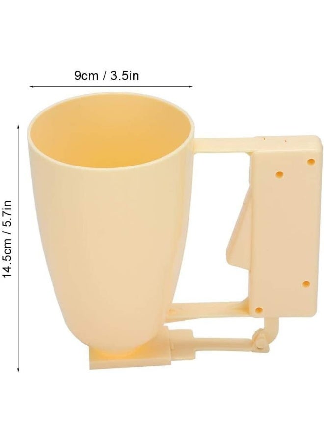 SAQOWARE Alsaqer Loqumat Al Kadey Device Kitchen Cake Making Helper Cup | Handle Cake Making Helper Cup Pastry Batter Dispenser Meatball Mould Maker  - Image 2