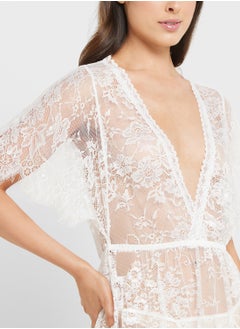 ELLA Lace Longline Night Dress  - Image 3