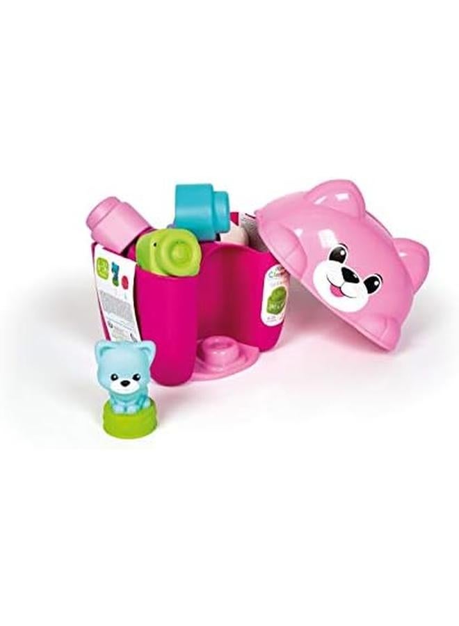 كلمينتوني لعبة دلو القطة الناعمة مع المكعبات 7 قطع للأطفال من عمر 6 أشهر فما فوق - Image 2