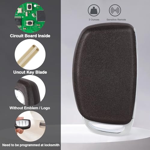 Keymall ريموت دخول بدون مفتاح بديل Keymall لهيونداي سوناتا 2018 2019 CQOFD00120 95440-C1500 95440-C1500NNA 95440-C2500 - Image 5