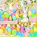 SevenQ Plastic Easter Eggs Fillable 100Pcs 24 Empty Colorful and Golden Eggs for Easter Basket Stuffers Gifts for Kids Party Favors Pinata Treasure Box Toys Classroom Goodie Bags Egg Hunt Supplies - Image 4