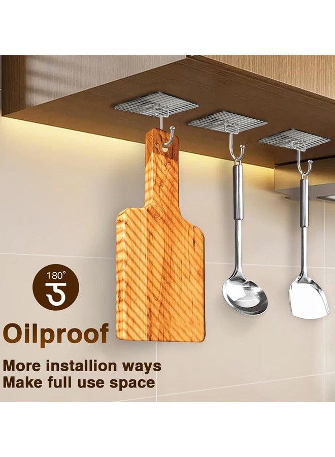 8 PCS Large Utility Sticky Hooks, Adhesive Wall Hooks for Hanging,for Home Bathroom Kitchen Office and Living Room - Image 5