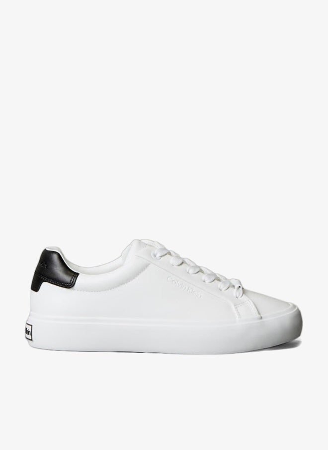 Calvin Klein Smooth Leather Embossed Logo Trainers for Women - Image 1