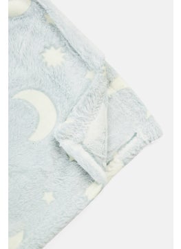Preschool Fun Kids Unisex Glow In The Dark Throw Blanket 130 x 160 cm, Light Grey  - Image 3