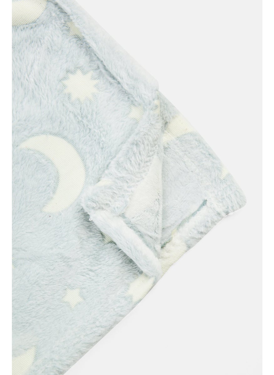 Preschool Fun Kids Unisex Glow In The Dark Throw Blanket 130 x 160 cm, Light Grey  - Image 3