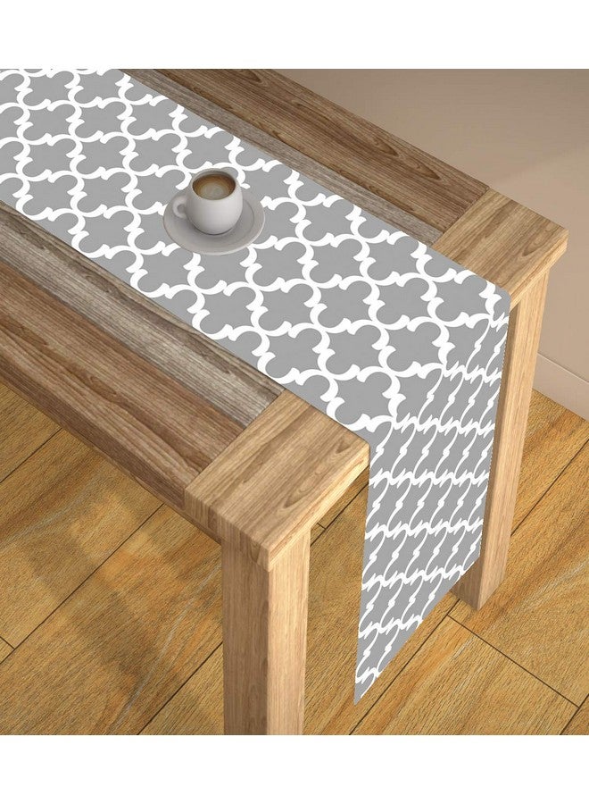 AEROHAVEN™ Abstract Multicolour HD Digital Modern 4 Seater Table Runner Cloth Cover - TR19 - (Grey, 13 x 60 Inch) - Image 1