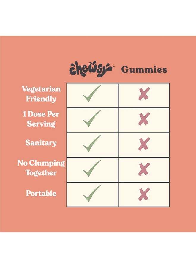 Chewsy Kids’ Multivitamin, Delicious Candy-Style Daily Vitamin Chews + Probiotics + Superfoods, Wild Berry Flavor Chewable Fruity Supplement Chews, Individually Wrapped, Easy to Enjoy, 30-Day Supply - Image 4