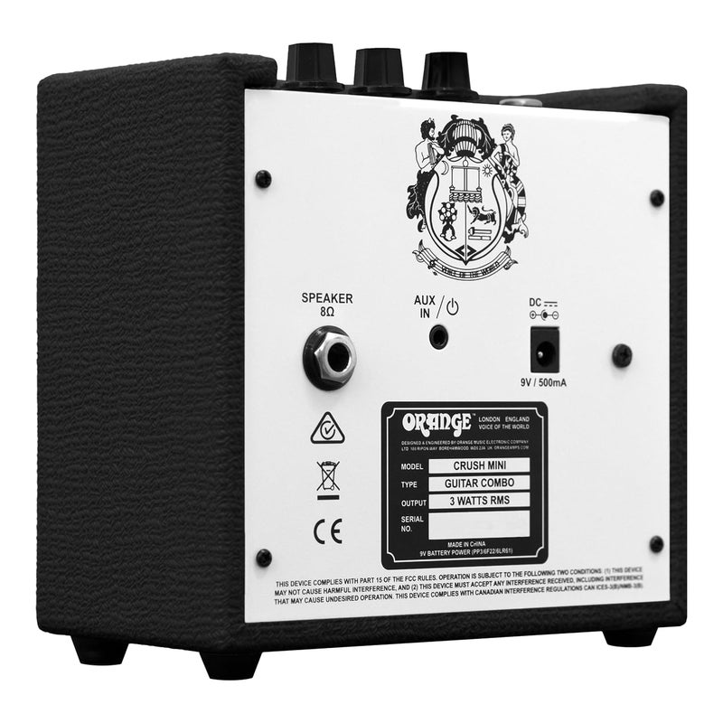 Orange مضخم الصوت كراش ميني 3 واط مضخم صوت كهربائي يعمل بالبطارية (أسود) - Image 4