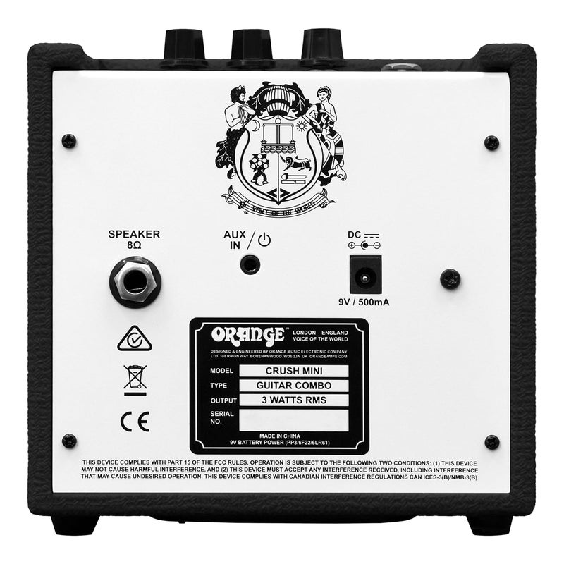 Orange مضخم الصوت كراش ميني 3 واط مضخم صوت كهربائي يعمل بالبطارية (أسود) - Image 5