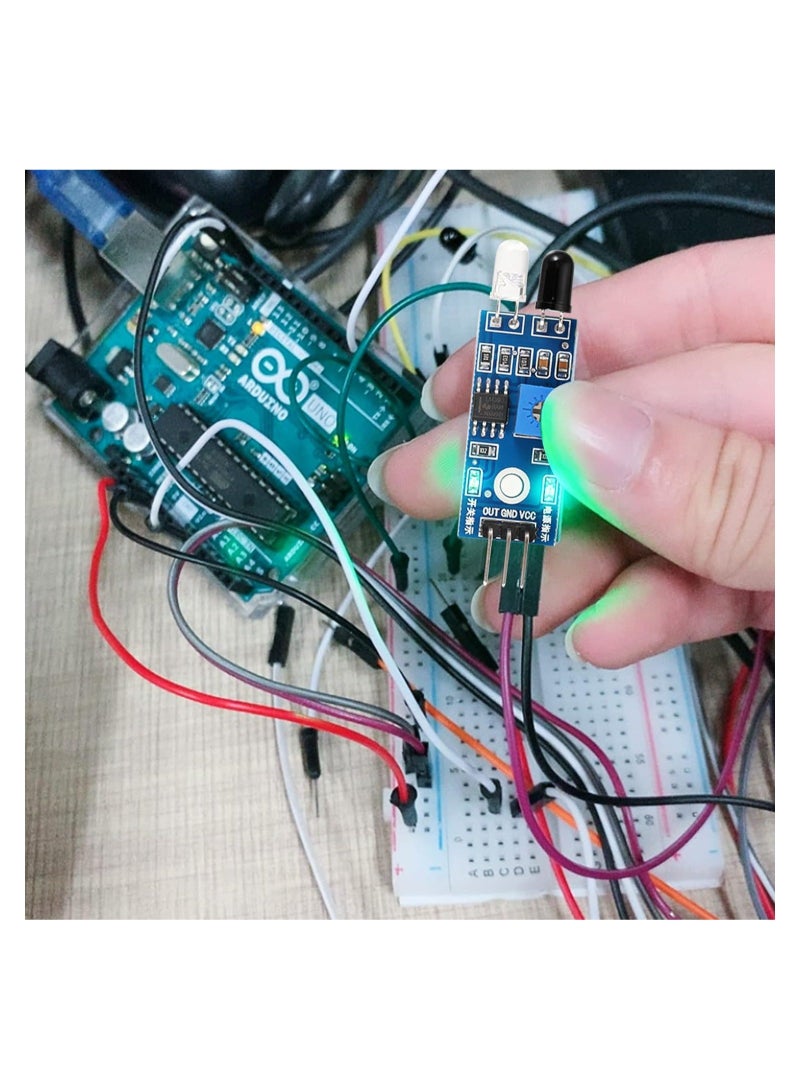 Captaintech IR Infrared Obstacle Avoidance Sensor Module, 20Pcs IR Infrared Sensor 3-Wire Infrared Proximity Sensors Reflective Photoelectric Sensor Modules IR Tracking Sensor for Arduino Smart Car Robot - Image 2