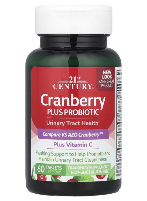 Cranberry Plus Probiotic Urinary Tract Support-60 Tablets