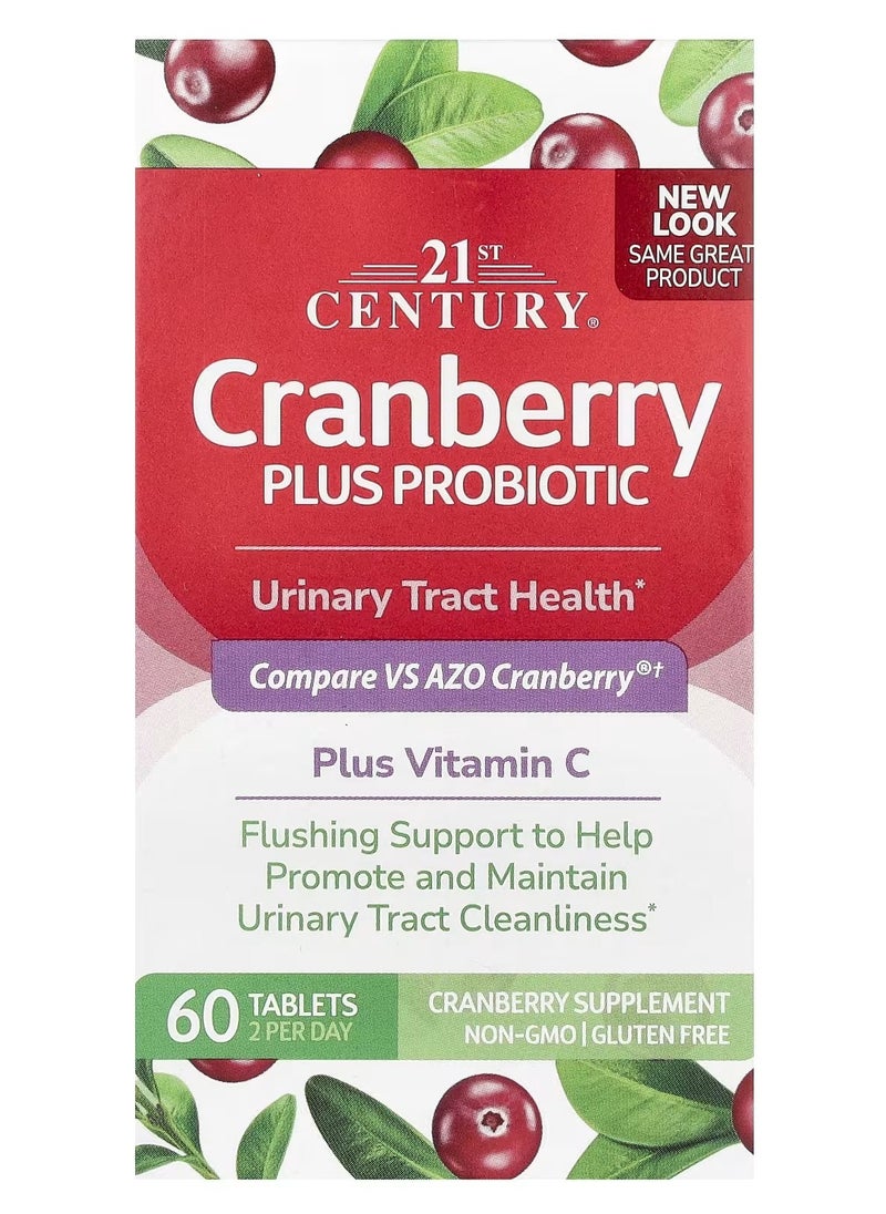 21st CENTURY - Cranberry Plus Probiotic Urinary Tract Support-60 Tablets - Image 1