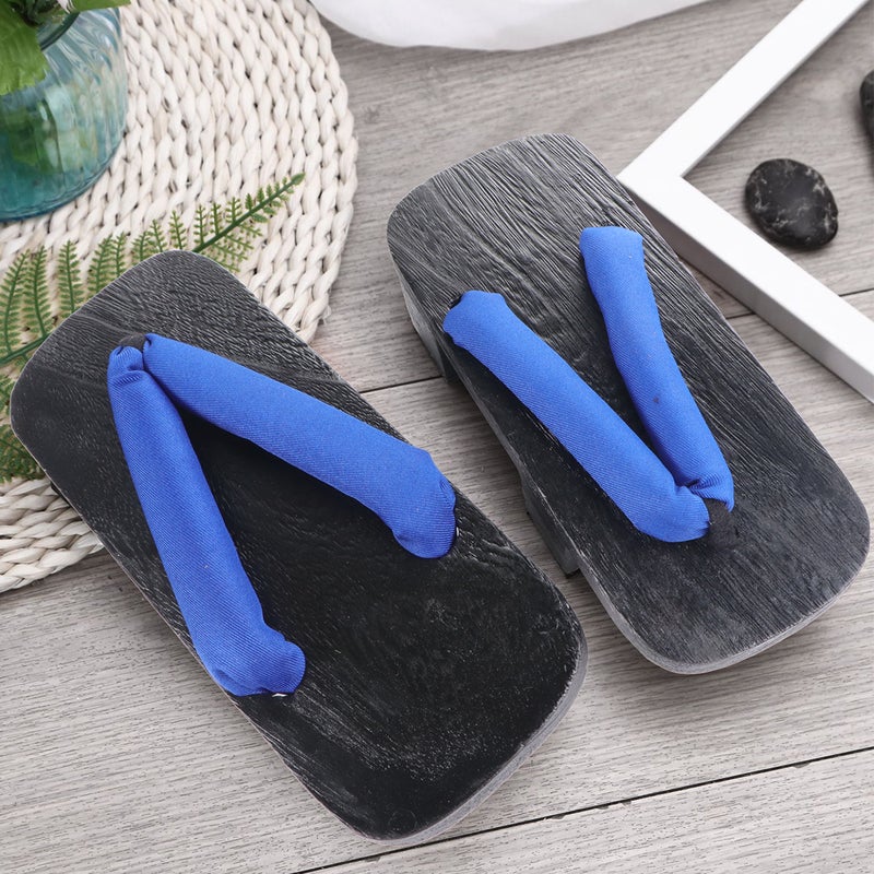 2 Pairs Clogs Flops Platform Sandals -flops Two-teeth Casual Slippers Size 40 24CM 7US 4.5UK 38EU 9.432Inch ( Black Wood) - Image 4