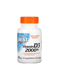 Doctor's Best Vitamin D3, 50 mcg (2,000 IU), 180 Softgels 