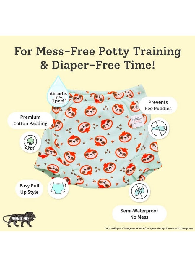 superbottoms Unisex Padded Underwear|For Potty Training & Mess-Free Diaper-Free Time|Prevents Pee Puddles|3 Layers Of Premium Cotton Padding (No Sponge)|(Jungle Jam, Size: 2, Pack Of 12) - Image 3