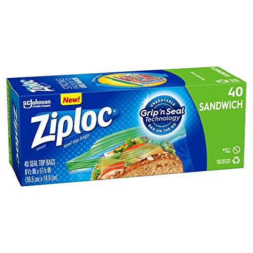 Ziploc Sandwich Bags with New Grip 'n Seal Technology, 40 Count - Image 3