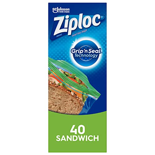 Ziploc Sandwich Bags with New Grip 'n Seal Technology, 40 Count - Image 1