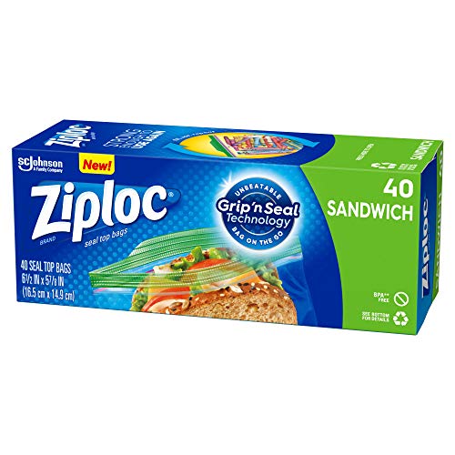 Ziploc Sandwich Bags with New Grip 'n Seal Technology, 40 Count - Image 2
