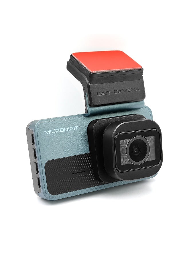 Microdigit Dash Cam MDC80 Front & Rear 2K QHD 2560P Dual Channel Car Camera, 170°+150° Wide Angle, G-Sensor, Loop Recording, Reverse Parking Assist, WiFi Connectivity, Type-C Fast Charging, Night Vision, APP Control-MDC80 - Image 2