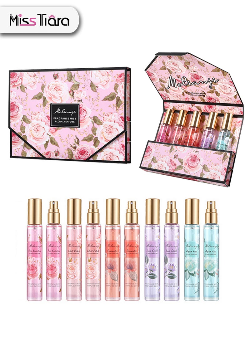 Perfume Gift Set For Women, 5 Pcs Perfume Set Holiday Gifts for Her, Long-Lasting Fresh Floral Aromatic Fragrance,  Ladies Perfume Set For Dating,  Birthday, Gift To Girlfriend, Eau de Parfum For Women