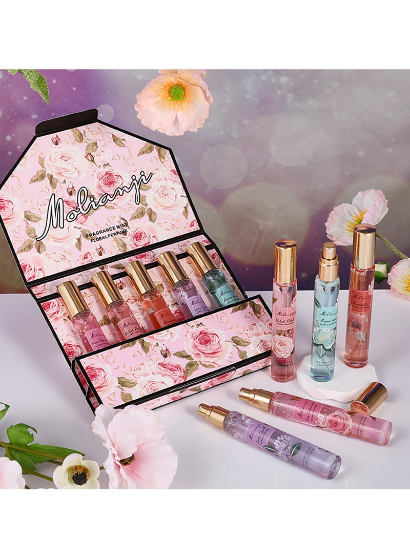 Perfume Gift Set For Women, 5 Pcs Perfume Set Holiday Gifts for Her, Long-Lasting Fresh Floral Aromatic Fragrance,  Ladies Perfume Set For Dating,  Birthday, Gift To Girlfriend, Eau de Parfum For Women