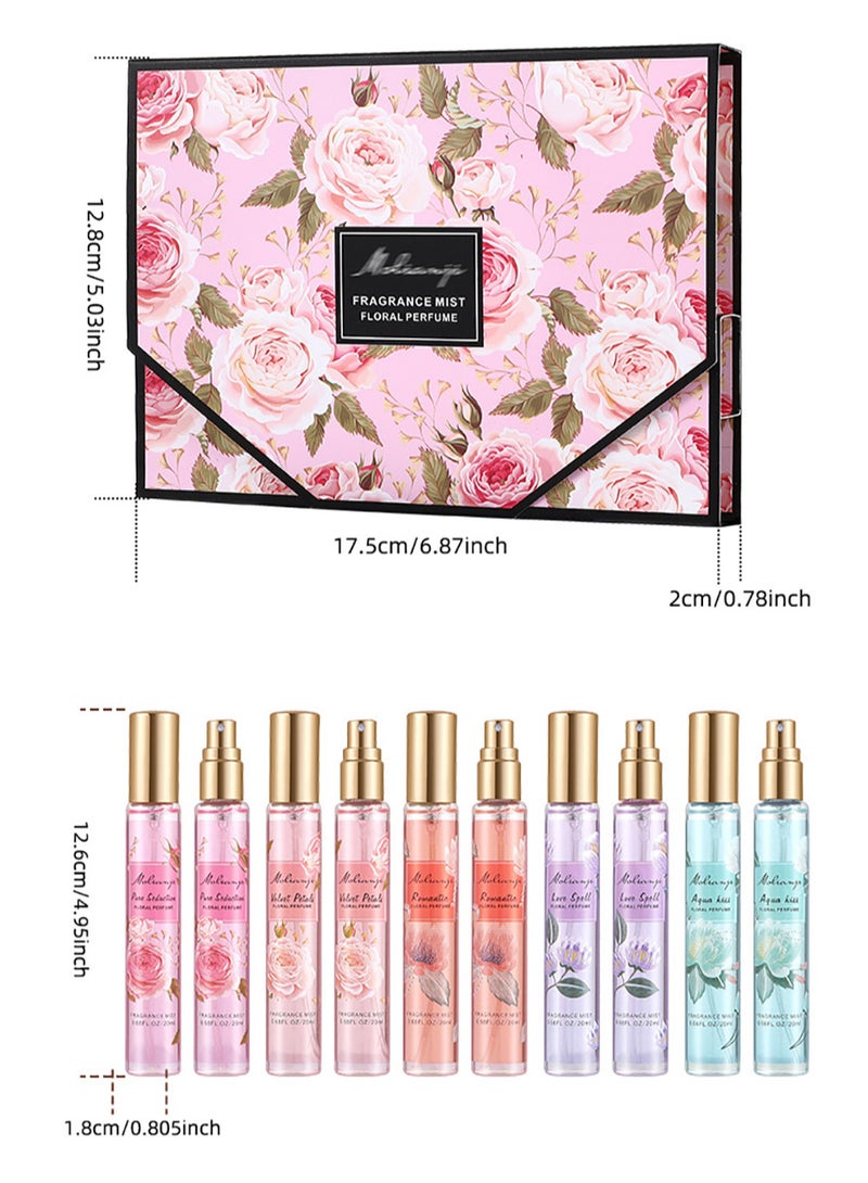 Perfume Gift Set For Women, 5 Pcs Perfume Set Holiday Gifts for Her, Long-Lasting Fresh Floral Aromatic Fragrance,  Ladies Perfume Set For Dating,  Birthday, Gift To Girlfriend, Eau de Parfum For Women