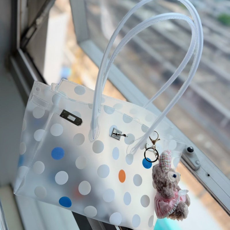 2026 TPU Jelly Tote Bag Summer Commuter Large Capacity Shoulder Bag - Image 3