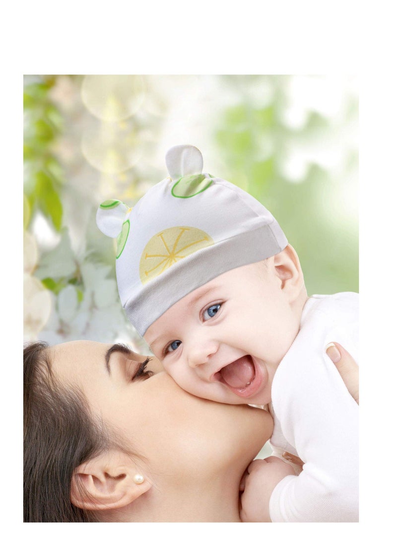 18 Pieces Newborn Cap Mitten Sock Including 6 Pieces Newborn Hats 6 Pairs Baby No Scratch Mittens Gloves and 6 Pairs Infant Socks for Unisex Baby Boys Girls Set Multicoloured - Image 4