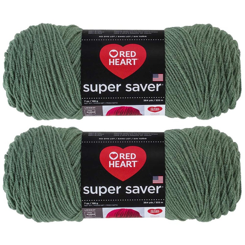 Bulk Buy Red Heart Super Saver 2Pack Light Sage 7 oz Each Skein