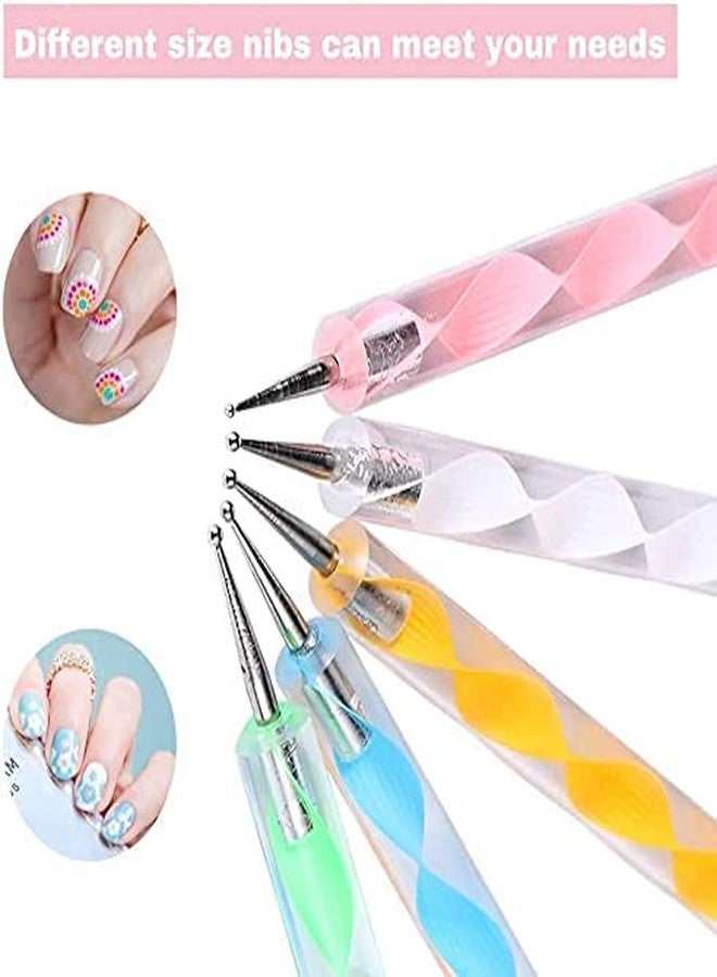LA VENUST Nail Art Dotting Marbleizing Tool Pen for Nail Decoration Stamping 5 Pcs - Image 5
